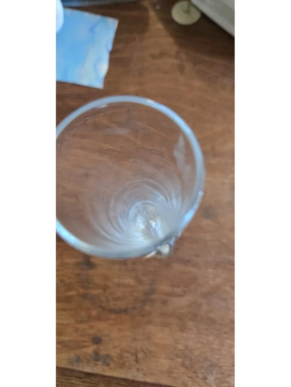 Vintage Clear Glass Flower Bud Vase Twisted Bubble Footed Classic Shape 9.5